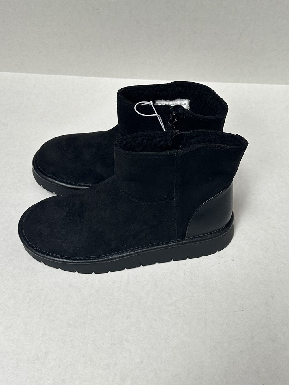 Cat & Jack Girls' Shoes Honor Faux Suede Style Boots Black Size 4####